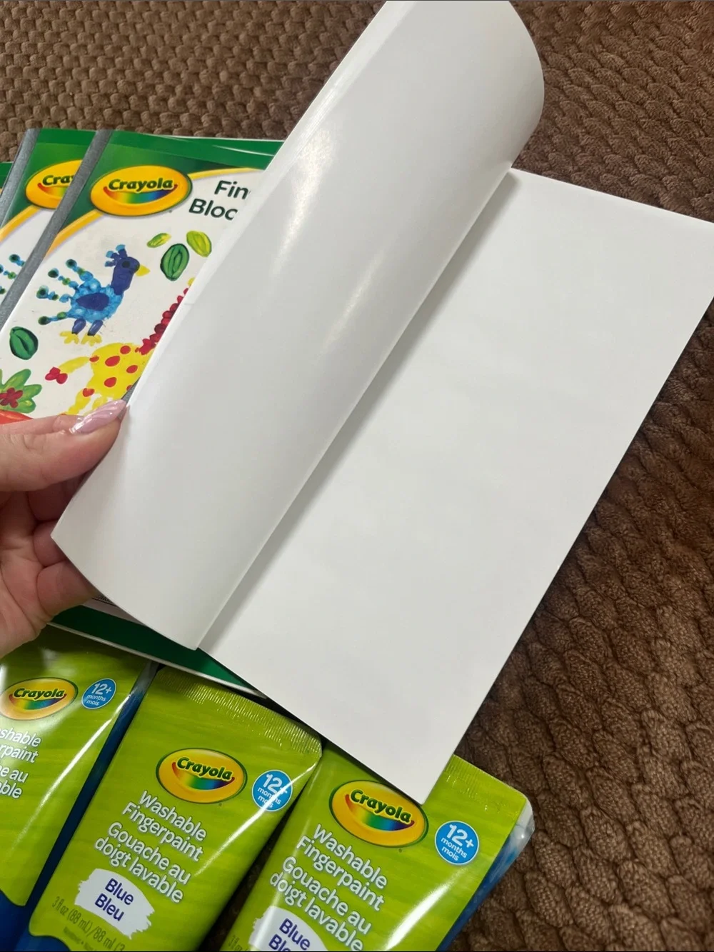 Crayola Washable Fingerpaint Tubes & Pads - Blue, Green, Yellow, Red